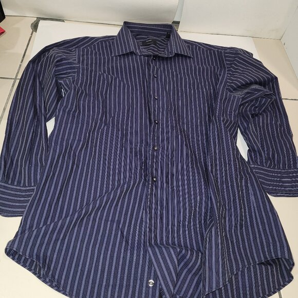 Alfani Men's Button Down LS Shirt Size 16 1/2 32-32 L 100% Cotton - Picture 1 of 6